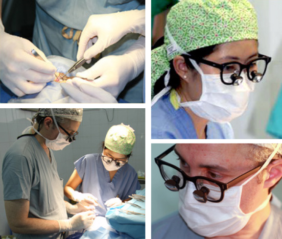 Montage of surgery during Vietnam mission. Photos courtesy Jeffrey Brody